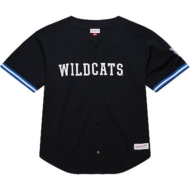 Men's Mitchell & Ness Black Kentucky Wildcats On The Clock Full-Button Fashion Jersey