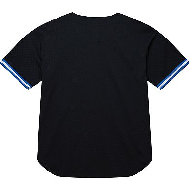 Men's Mitchell & Ness Black Kentucky Wildcats On The Clock Full-Button Fashion Jersey