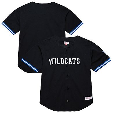 Men's Mitchell & Ness Black Kentucky Wildcats On The Clock Full-Button Fashion Jersey