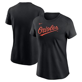 Women's Nike Black Baltimore Orioles Wordmark T-Shirt