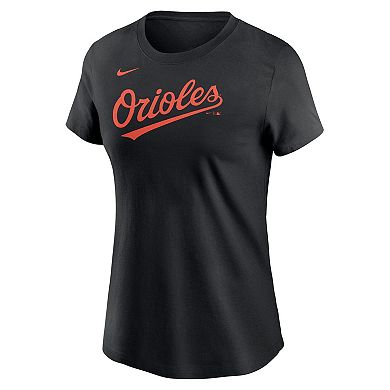 Women's Nike Black Baltimore Orioles Wordmark T-Shirt