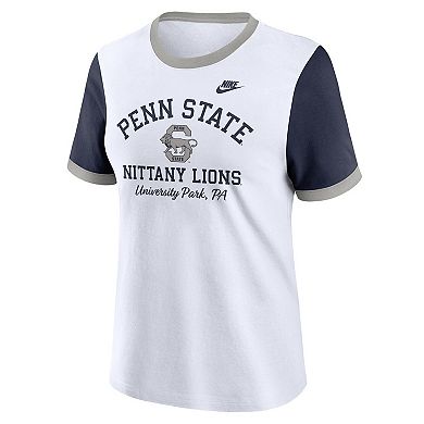 Women's Nike White Penn State Nittany Lions Legacy Fundamental Expression Tri-Blend T-Shirt