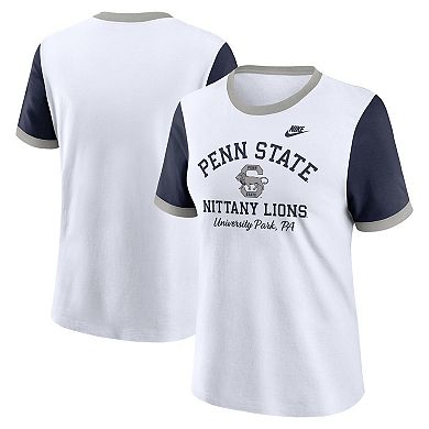 Women's Nike White Penn State Nittany Lions Legacy Fundamental Expression Tri-Blend T-Shirt