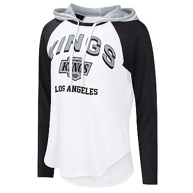 Women's�G-III 4Her by Carl Banks White Los Angeles Kings VIP Raglan Long Sleeve Hoodie T-Shirt