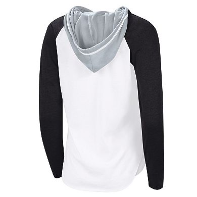Women's�G-III 4Her by Carl Banks White Los Angeles Kings VIP Raglan Long Sleeve Hoodie T-Shirt