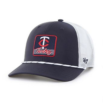 Men's '47 Navy/White Minnesota Twins Scratch Adjustable Trucker Hat