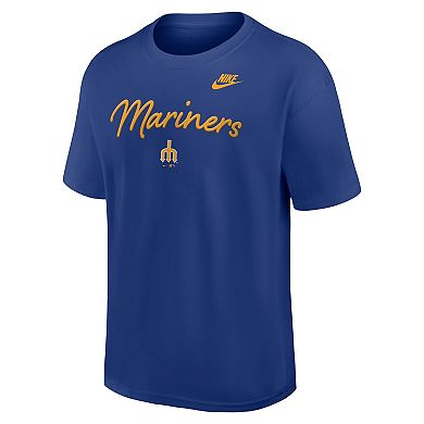 Men's Nike Royal Seattle Mariners Cooperstown Collection Max90 T-Shirt