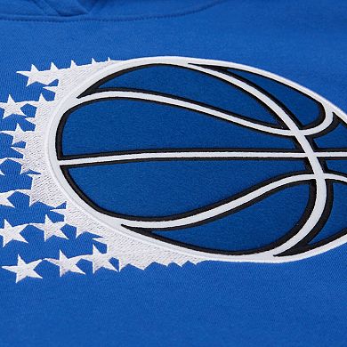 Men's Mitchell & Ness Blue Orlando Magic Hardwood Classics Team Origins Fleece Pullover Hoodie