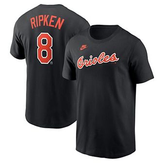 Men's Nike Cal Ripken Jr. Black Baltimore Orioles Fuse Name & Number T-Shirt