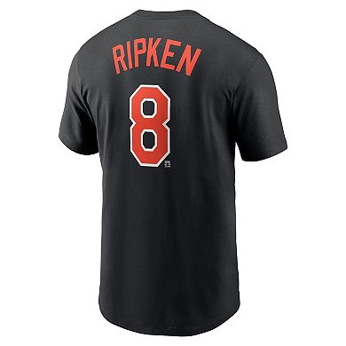 Men's Nike Cal Ripken Jr. Black Baltimore Orioles Fuse Name & Number T-Shirt