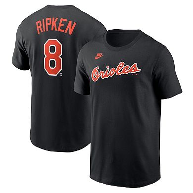 Men's Nike Cal Ripken Jr. Black Baltimore Orioles Fuse Name & Number T-Shirt