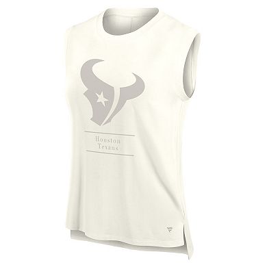 Women's Fanatics Cream Houston Texans Studio Embrace Tank Top