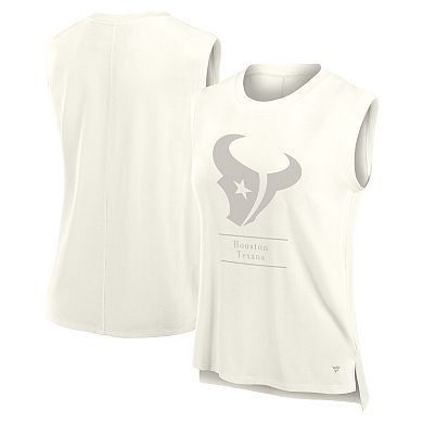 Women's Fanatics Cream Houston Texans Studio Embrace Tank Top