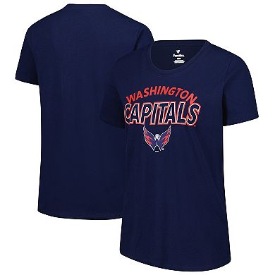 Women's Fanatics Navy Washington Capitals Risk T-Shirt