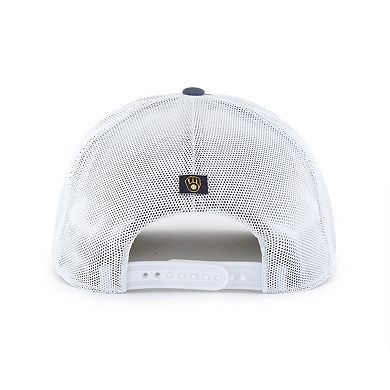 Men's '47 Navy/White Milwaukee Brewers Scratch Adjustable Trucker Hat