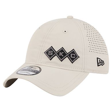 Men's New Era Tan Sporting Kansas City Active 9TWENTY Adjustable Hat