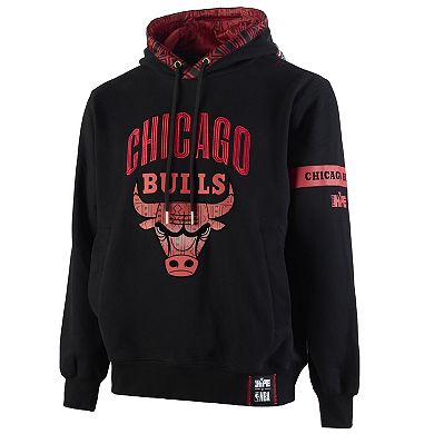 Men's NBA x Two Hype Black Chicago Bulls Culture & Hoops Collection Premium Pullover Hoodie