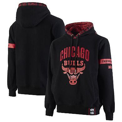 Men's NBA x Two Hype Black Chicago Bulls Culture & Hoops Collection Premium Pullover Hoodie