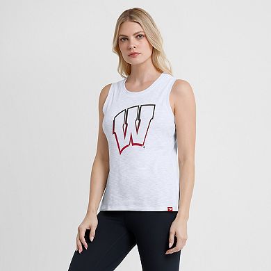 Women's Fanatics White Wisconsin Badgers Activate Slub Tank Top