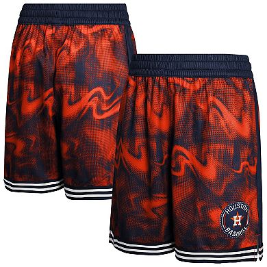 Youth Navy/Orange Houston Astros Outfielder Shorts