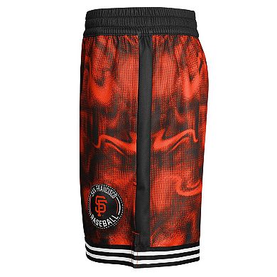 Youth Black/Orange San Francisco Giants Outfielder Shorts