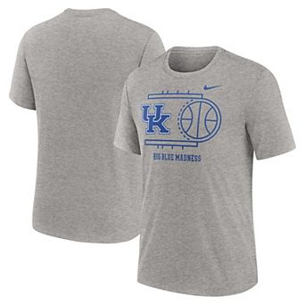 Men's Nike Heather Gray Kentucky Wildcats Campus Local Tri-Blend T-Shirt