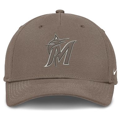 Men's Nike Brown Miami Marlins Rise Performance Adjustable Hat