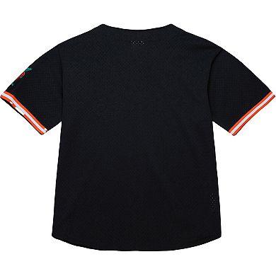 Men's Mitchell & Ness Black Florida Gators On The Clock Full-Button Fashion Jersey