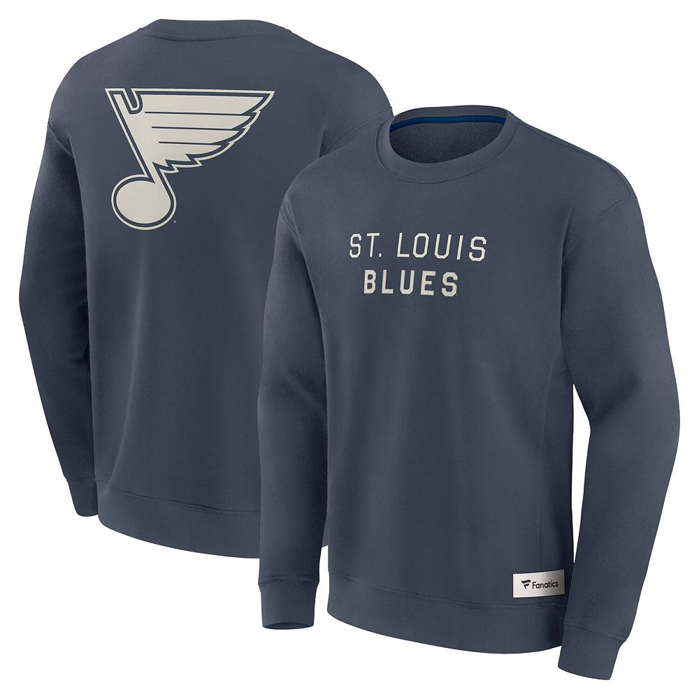 White St Louis Blues Cotton Sweatshirt by Artex