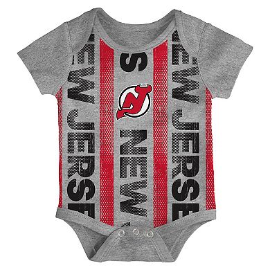 Infant New Jersey Devils Loyal Buddies Three-Pack Bodysuit Set