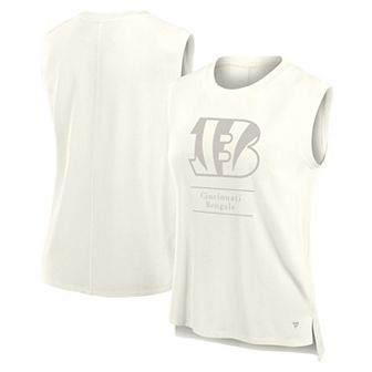 Women's Fanatics Cream Cincinnati Bengals Studio Embrace Tank Top
