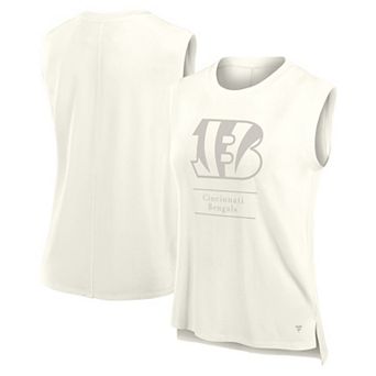 Women's Fanatics Cream Cincinnati Bengals Studio Embrace Tank Top