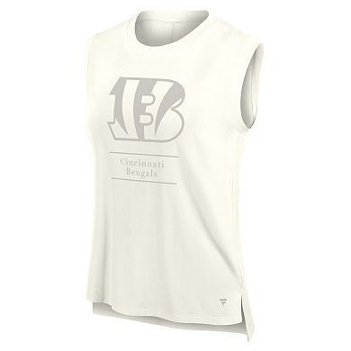 Women's Fanatics Cream Cincinnati Bengals Studio Embrace Tank Top