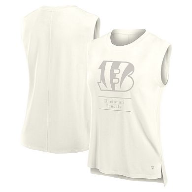 Women's Fanatics Cream Cincinnati Bengals Studio Embrace Tank Top