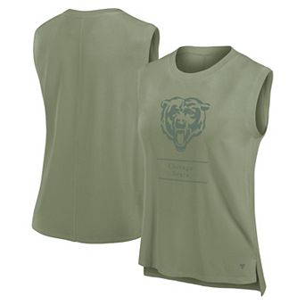 Women's Fanatics Olive Chicago Bears Studio Embrace Tank Top