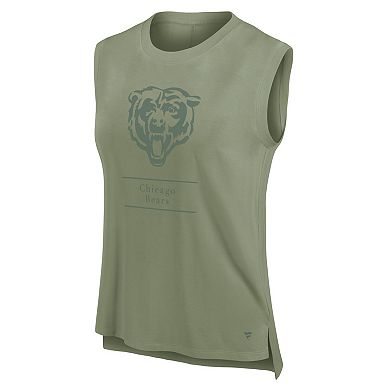 Women's Fanatics Olive Chicago Bears Studio Embrace Tank Top