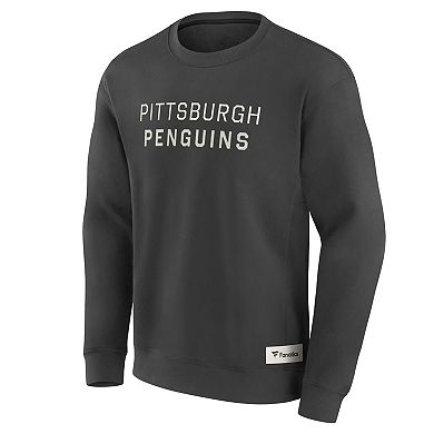 Men's Fanatics Charcoal Pittsburgh Penguins Elements Future Ground Lettering Pullover Sweatshirt