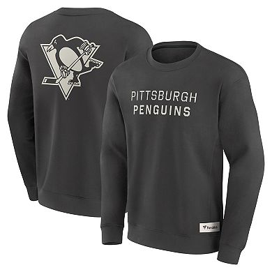 Men's Fanatics Charcoal Pittsburgh Penguins Elements Future Ground Lettering Pullover Sweatshirt