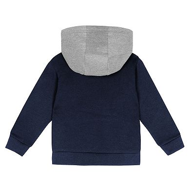 Toddler Gray/Navy New York Yankees Wind Up Pullover Hoodie and Sweatpants Set