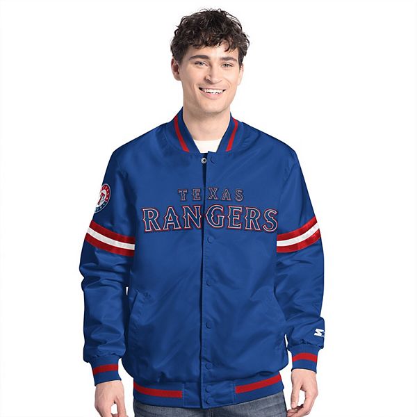 Men's Starter Royal Texas Rangers Scout Full-Snap Varsity Jacket