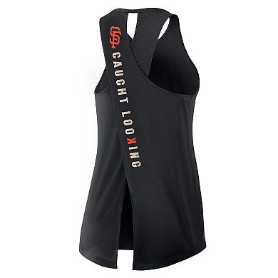 Women's Nike Black San Francisco Giants Crisscross Performance Tank Top