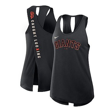 Women's Nike Black San Francisco Giants Crisscross Performance Tank Top