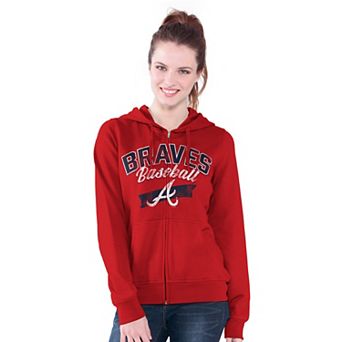 Women's G-III 4Her by Carl Banks Red Atlanta Braves Wild Cat Full-Zip Hoodie