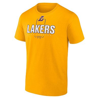 Men's Fanatics Luka Don i Gold Los Angeles Lakers Behind The Back Name & Number T-Shirt