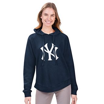 Women's G-III 4Her by Carl Banks Navy New York Yankees Jordan Angel Raglan Fleece Pullover Hoodie
