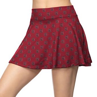 Women's ZooZatz Garnet South Carolina Gamecocks All-Over Print Flowy Skort