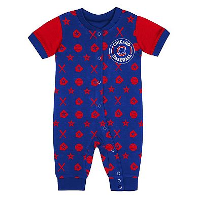 Newborn Royal Chicago Cubs Hard 90 Coveralls