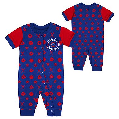 Newborn Royal Chicago Cubs Hard 90 Coveralls