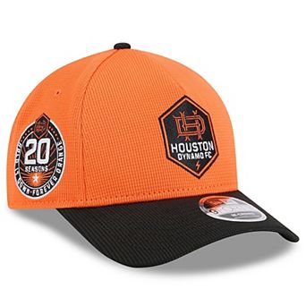 Men's New Era Orange Houston Dynamo FC 2025 Jersey Hook 9FORTY M-Crown Adjustable Hat