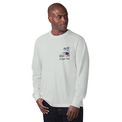 Men's Margaritaville Gray New England Patriots It's Five O'Clock Somewhere Long Sleeve T-Shirt